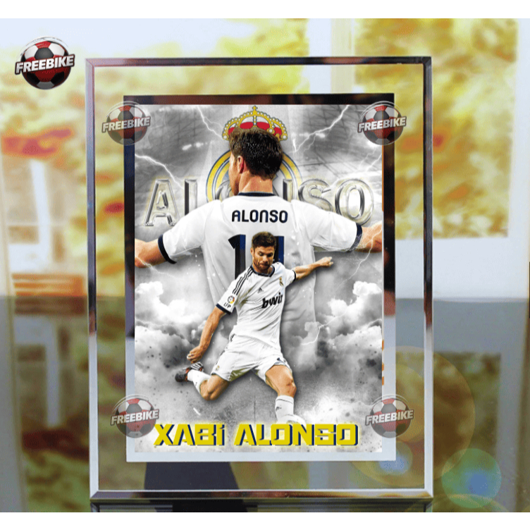 XABI ALONSO โปสเตอร์กรอบคุณภาพสูงกระจกคริสตัลรุ่น 1