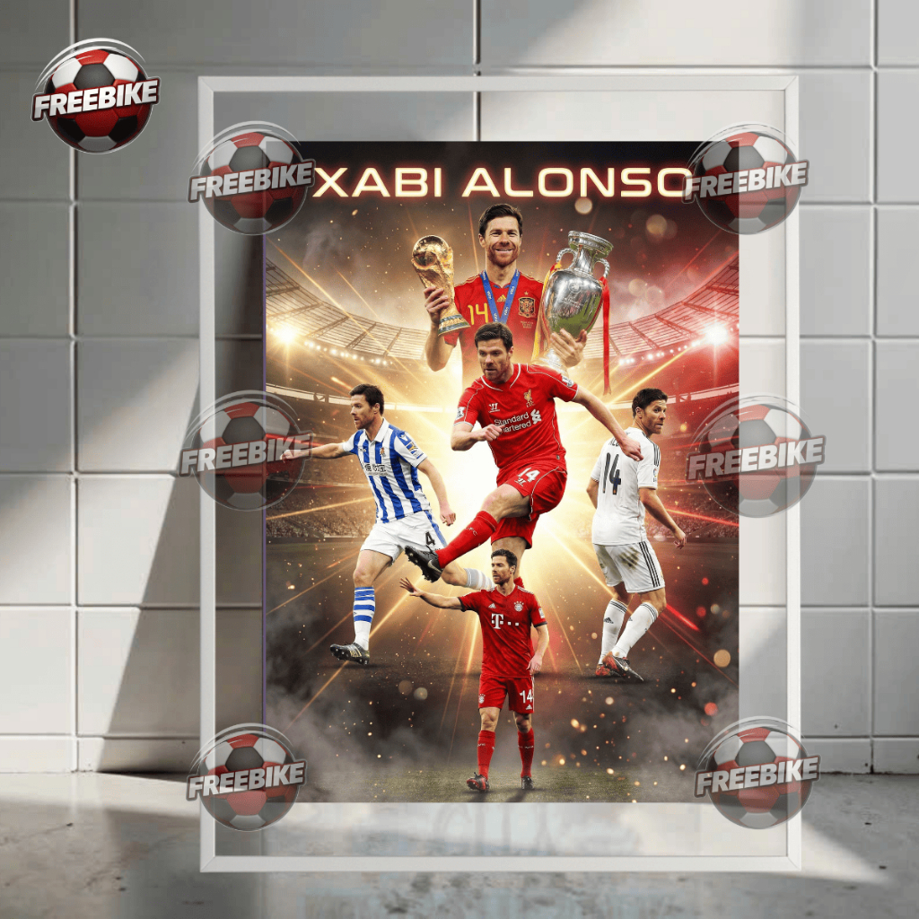 โปสเตอร์ XABI ALONSO พร้อมกรอบแก้วคริสตัลคุณภาพสูง รุ่น 2