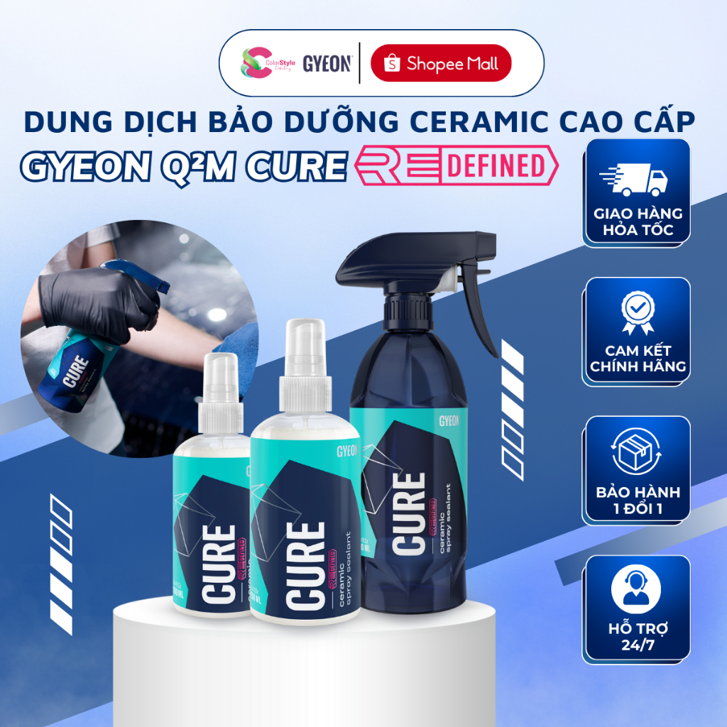 Gyeon Q2M Cure Redefined, น้ํายาบํารุงรักษาเซรามิกขนาด 1:1 สําหรับเอฟเฟกต์มากกว่า 6 สัปดาห์