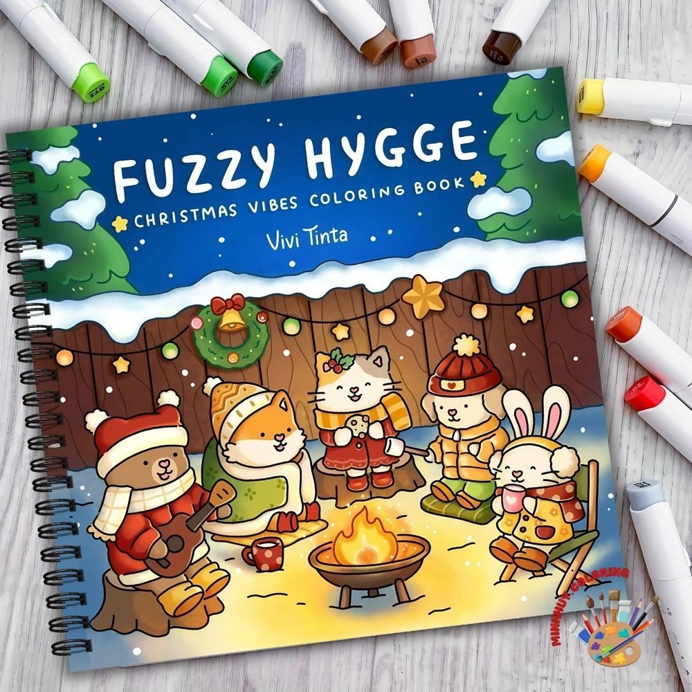 Fuzzy hygge christmas vibes- 42 160gsm หน้าสีกระดาษ เหมาะสําหรับปากกามาร์กเกอร์ระบายสี แว็กซ์ ดินสอ
