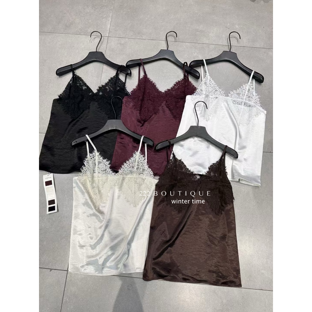 Yi HQ 1896 เสื้อคล้องคอลูกไม้บาง