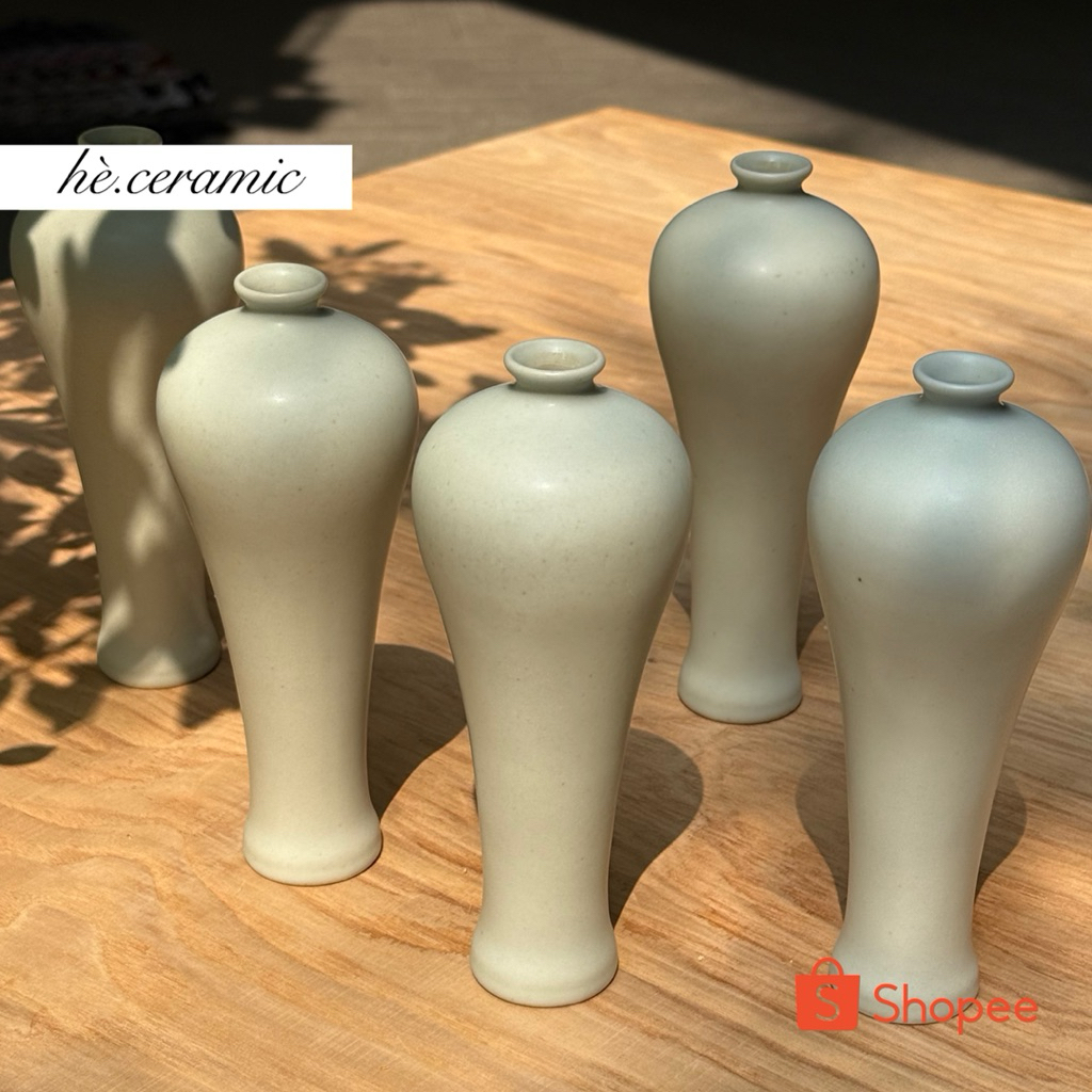 SUMMER.CERAMIC / Mio แจกันดอกไม้เซรามิกรูปทรงสูงและละเอียดอ่อน แจกันเซรามิคศิลปะ