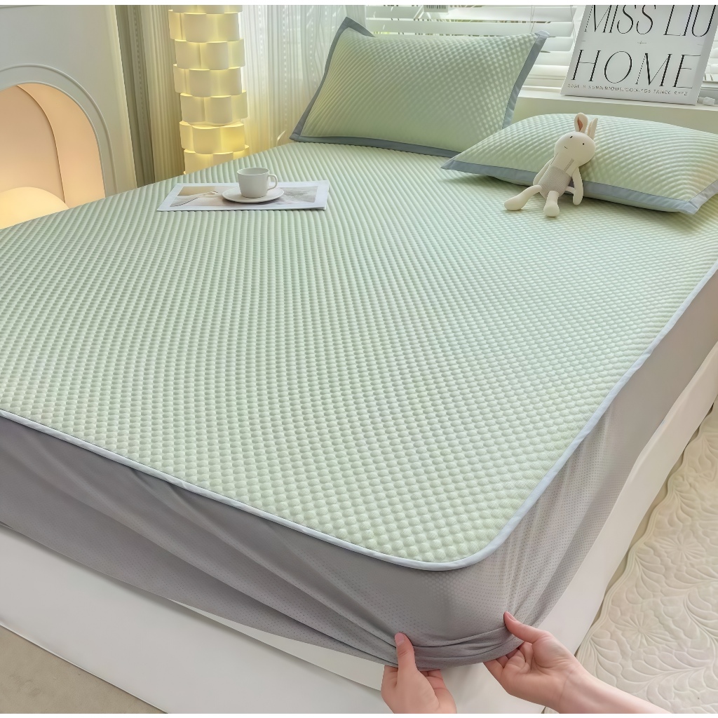 Ice Bean ผ้าผ้าปูที่นอน Breathable Anti-slip Design Cool สบาย Anti-stain 2m2m2