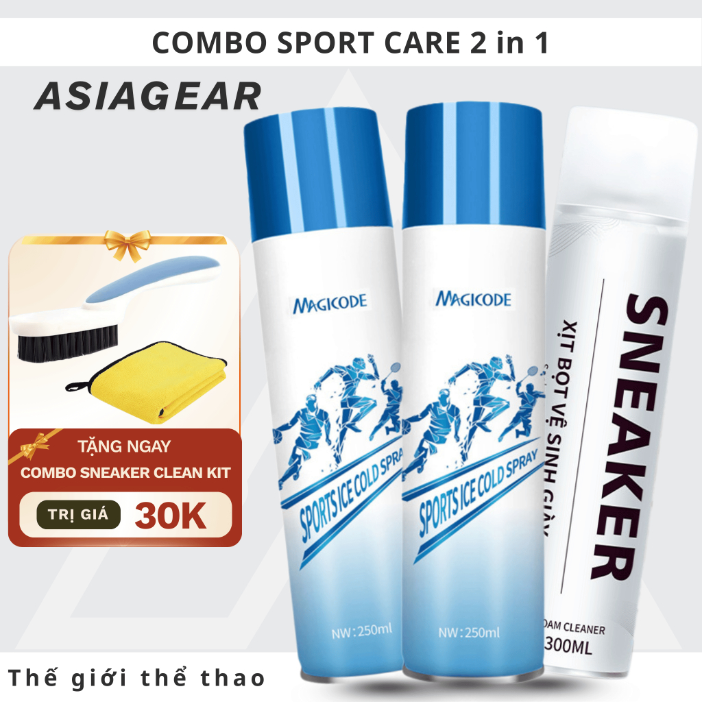 [COMBO] SUPER SPEED COLD SPRAY & CLEANING SPORTS SHOES - รองเท้าทําความสะอาด, DEODORIZING - REDUCE W