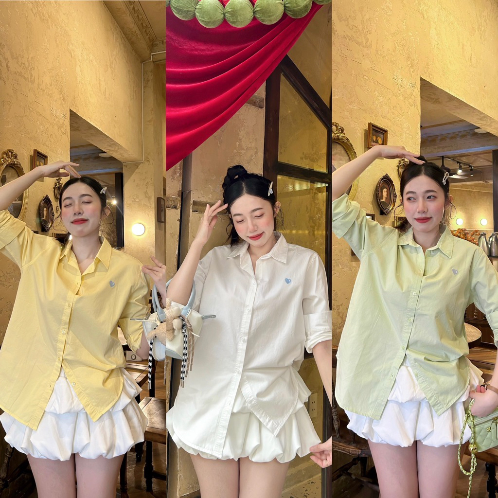 | TOO SWEET | Kate Womens Heart ปัก Medium Shirt