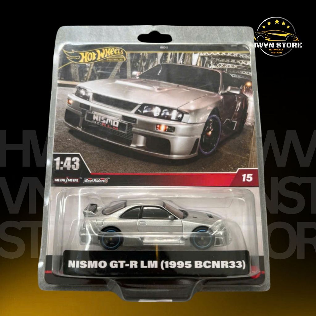 Hotwheels 1:43 Nissan R34 สีเทา รถโมเดล