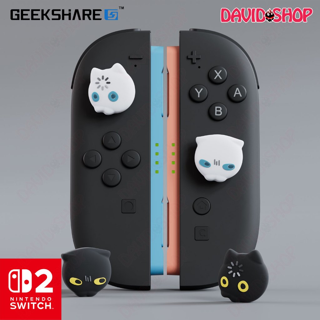 ปุ่มอะนาล็อกแมวโหลดคุณภาพสูง GeekShare ของแท้สําหรับ Joy-Con, Pro Controller 2 - Nintendo Switch 2