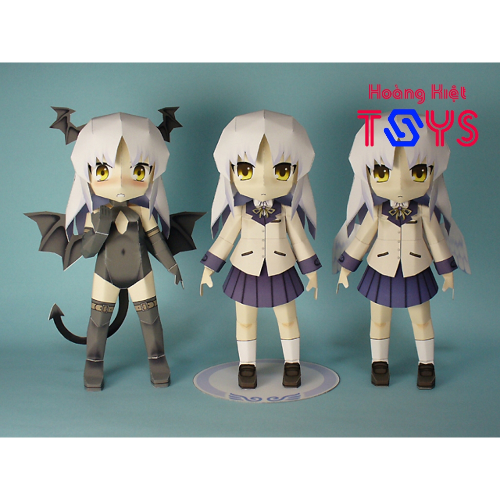 กระดาษสาวอนิเมะ โมเดล Chibi Kanade Tachibana Angel&Succubus [Angel Beats!]