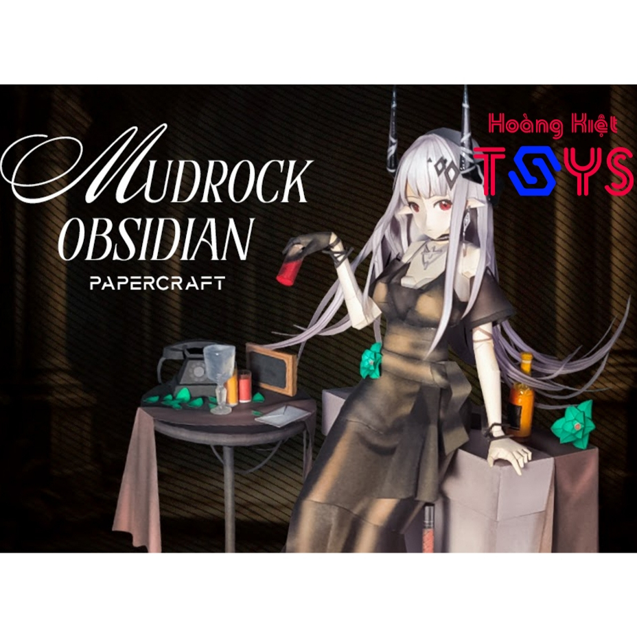 โมเดลกระดาษ อะนิเมะสาว Mudrock ambience synesthesia เกมผิว [Arknights]