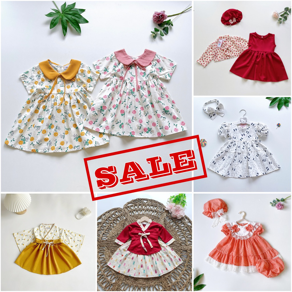 ชุดเดรส SA/LE Single Size (มีป้ายบุบสลาย) for Girls 4 - 28kg (กรุณาไม่รับคืน)