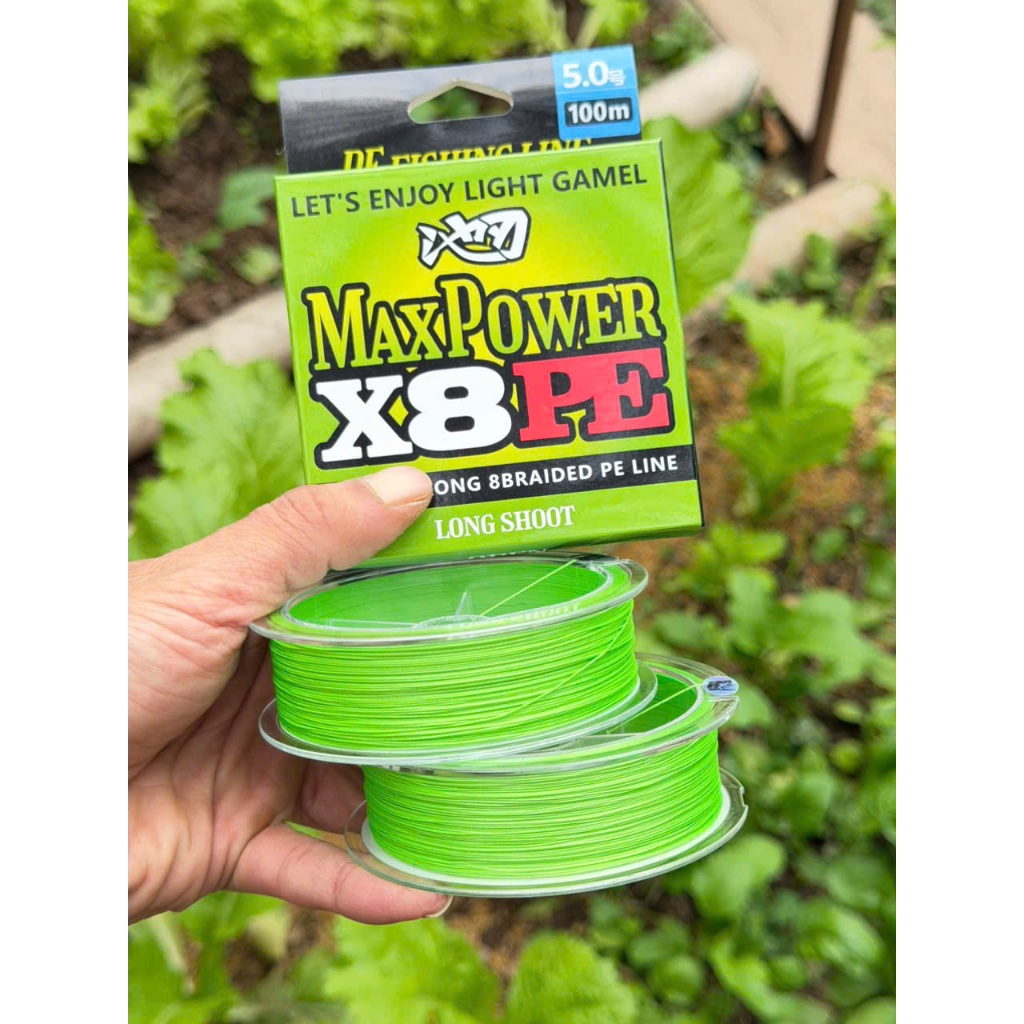 FISHING UMBRELLA X8 100 เมตร LONG MAX POWER SMOOTH ROPE LURE FISHING FISHING SOAKED สีเขียวเพื่อทําก
