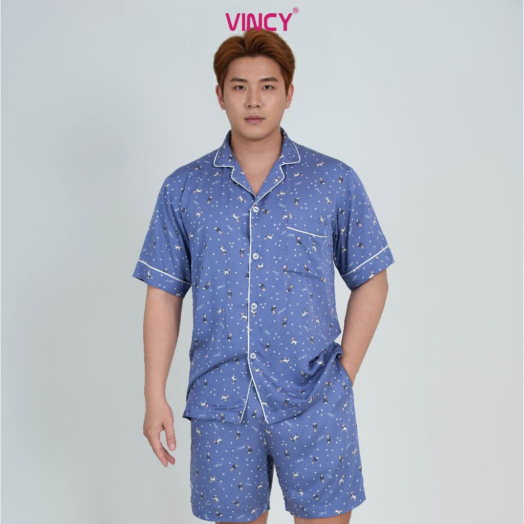 MSK01W5K01-MENS TOLE SHORT SET พร้อมดีไซน์คอ PIJAMA สไตล์ที่มั่นและสร้างความรู้สึกที่สวมใส่สบาย