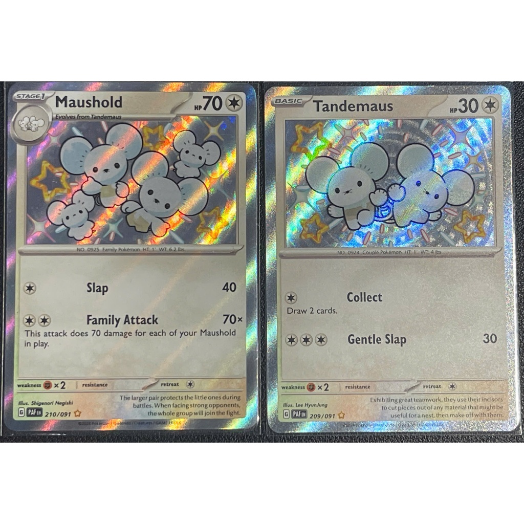 [KW2 Pokemon] [EN] Combo 2 Cards Tandemaus 209/091, Mausshold 210/091 - Shiny Rare