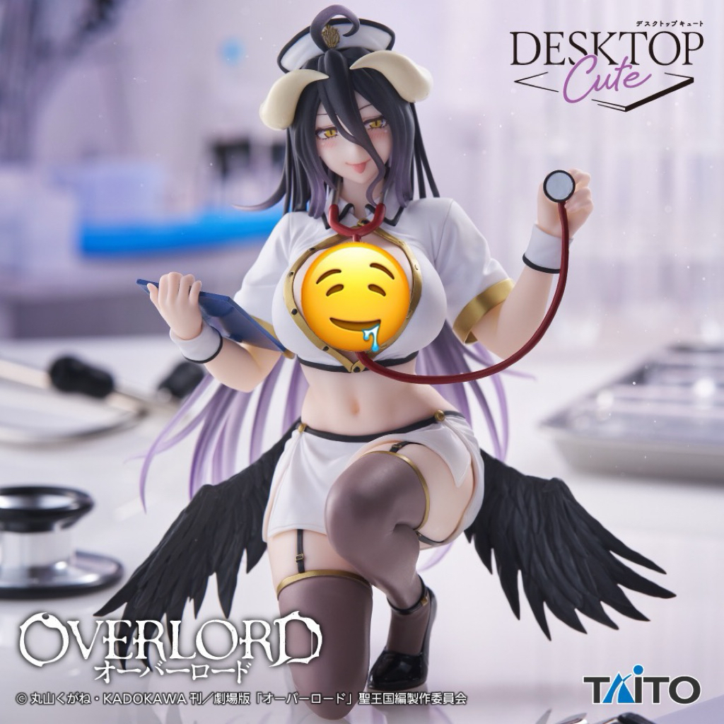 Overlord Model - Albedo Desktop Cute Nurse Ver Figure ของแท้ Taito
