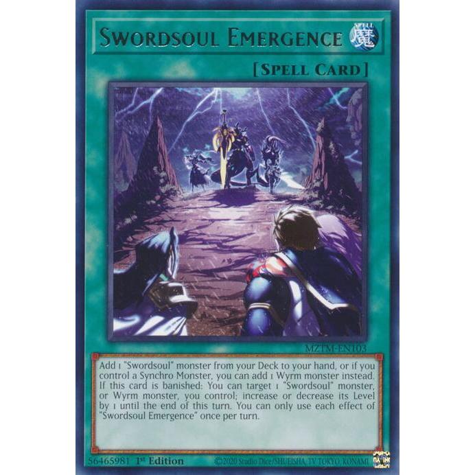 การ์ด YuGiOh รหัส MZTM-EN103 - Swordsoul Emergence- Spell - หายาก