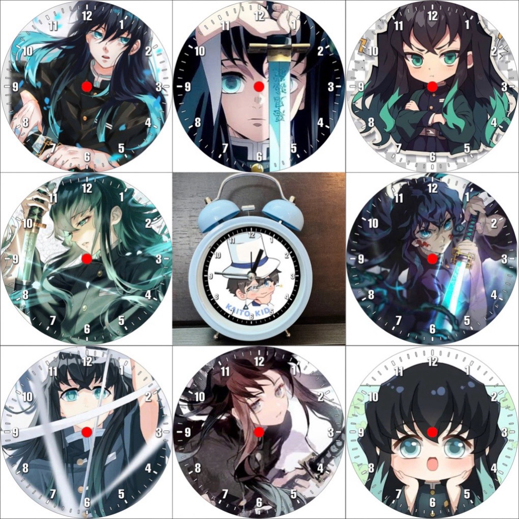 Tokitou muichirou นาฬิกาปลุกตั้งโต๊ะพร้อมไฟ / นาฬิกา kimetsu no Yaiba galaxy muichirou