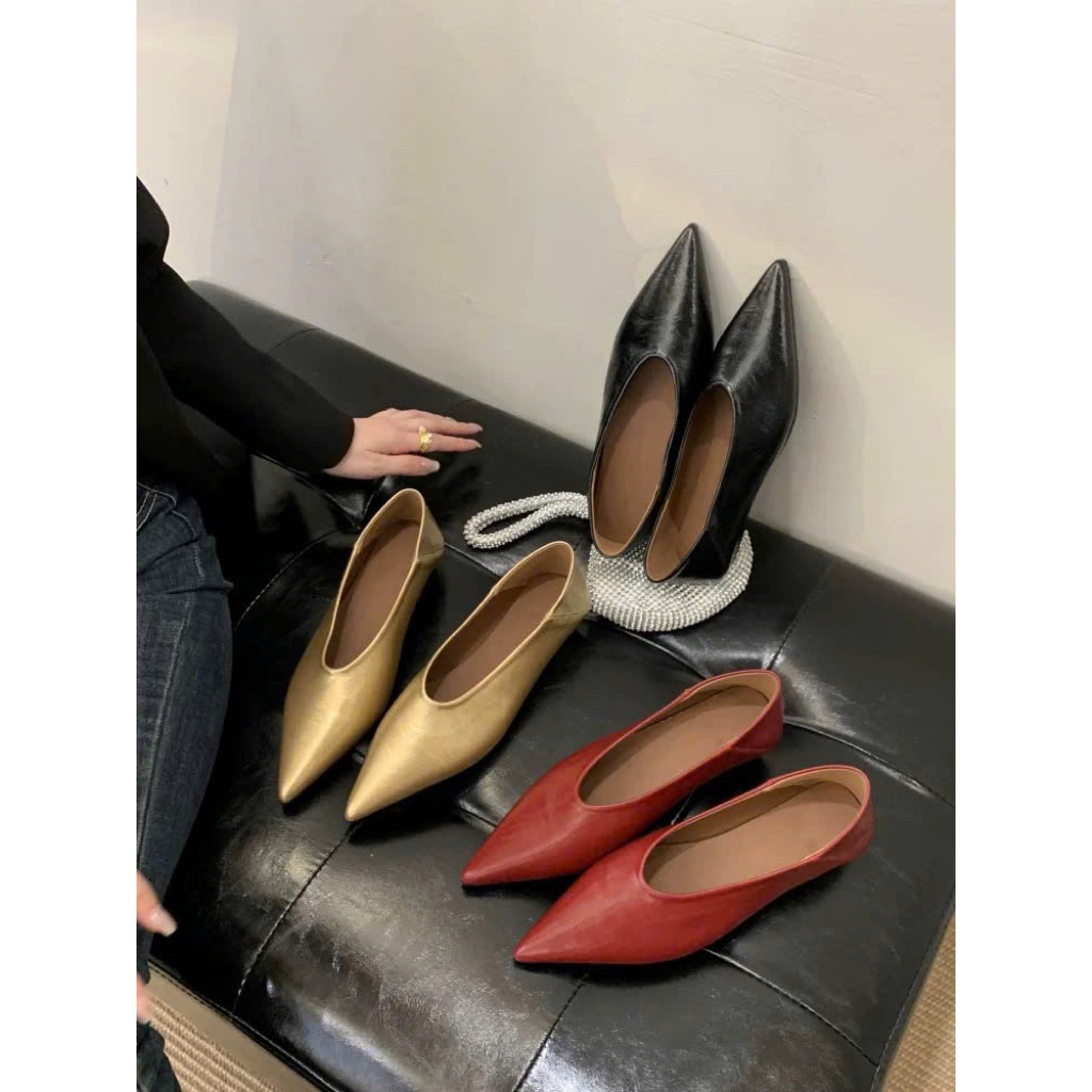 2P 938-1 TAMISTORE FLAT SOLES SPIRIT TOE SHOES (FORM1.5 SCRATCHED FEET BACK - SIZE)