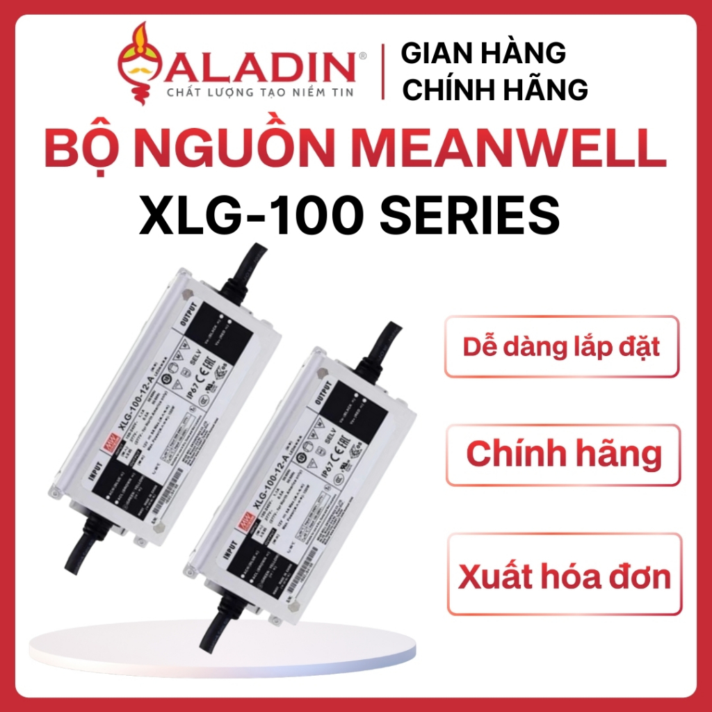 แหล่งพลังงาน MEANWELL XLG-100-12-A, XLG-100-24-A, XLG-100-L-AB, XLG-100-HA, ความจุ 100W ของแท้ IP67 