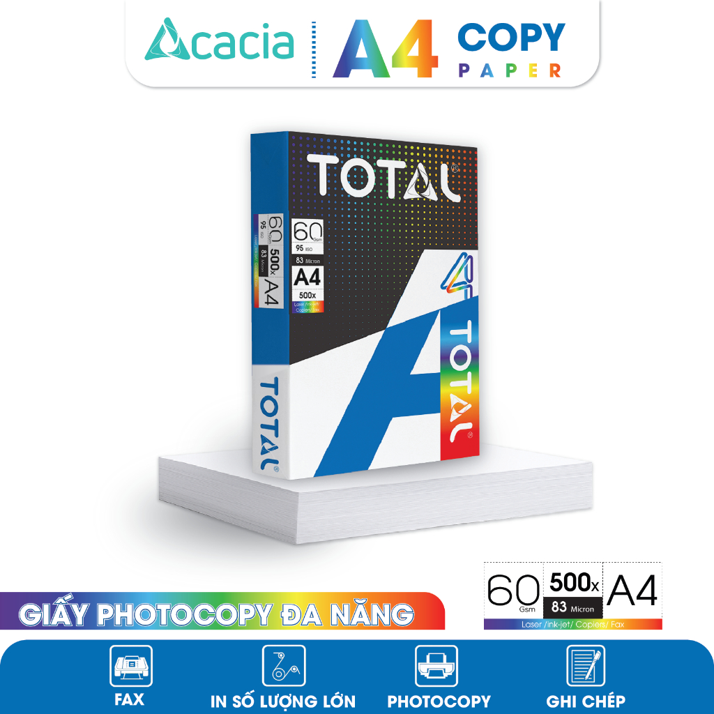 กระดาษ A4 TOTAL 60แกรม 500 แผ่น