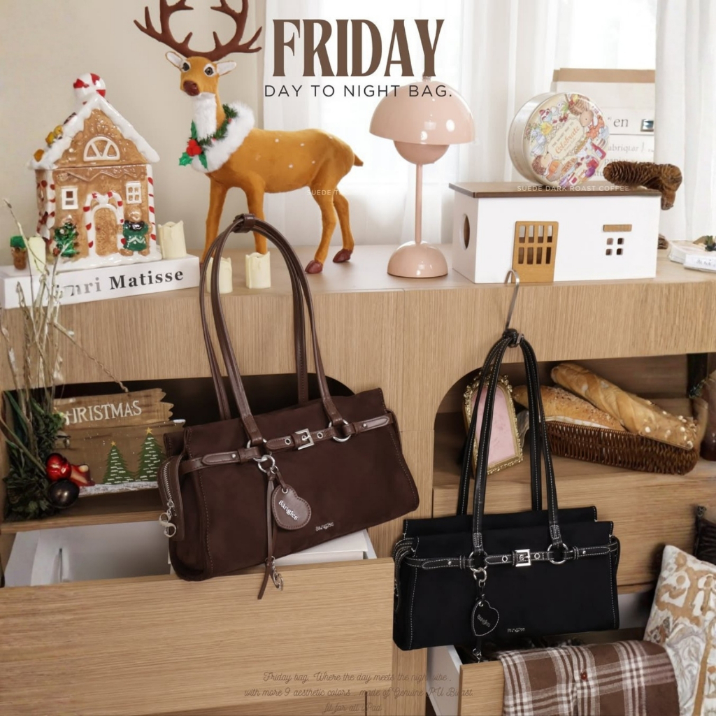 [AVAILABLE] 8angles Friday กระเป๋าสะพายไหล่ 12.5 นิ้วกระเป๋าถือสไตล์โรงเรียนสุดน่ารักสําหรับโรงเรียน