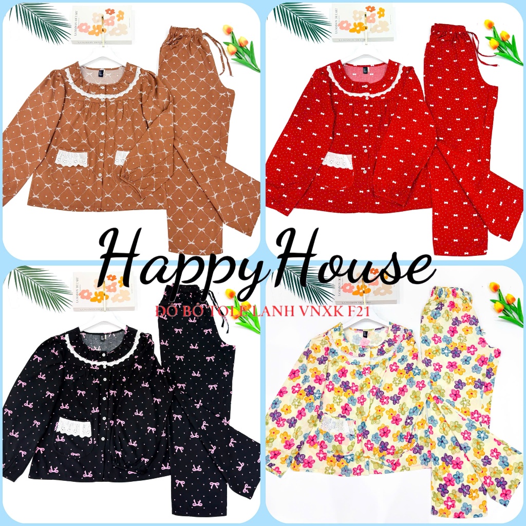 ชุดลินินผู้หญิง ชุดกางเกง Tole แขนยาวคอปกระบายและลูกไม้ F21 VNXK 45-70kg ชนิดเนียนและเท่คุณภาพสูง 1 