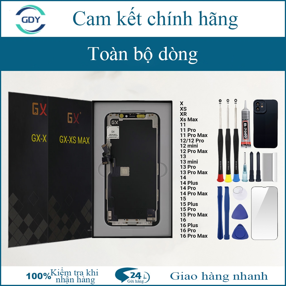 หน้าจอ GX OLED/HD+ ของแท้เข้ากันได้กับ IP X/XS/Xs Max/11/12/MINI/14/15/16/Pro/Plus/Pro Max