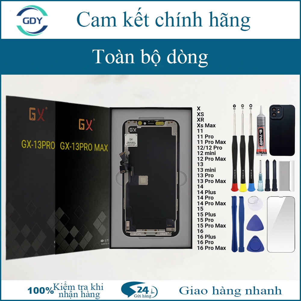 หน้าจอ GX OLED/HD ของแท้เข้ากันได้กับ IP X/XS/Xs Max/11/12/13/MINI/14/15/16/Pro/Plus/Pro Max