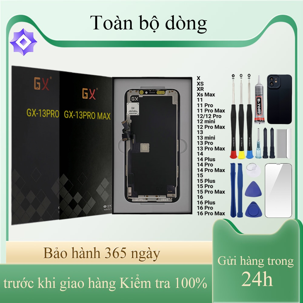 หน้าจอ GX OLED/HD ของแท้เข้ากันได้กับ IP X/XS/Xs Max/11/12/13/MINI/14/15/16/Pro/Plus/Pro Max