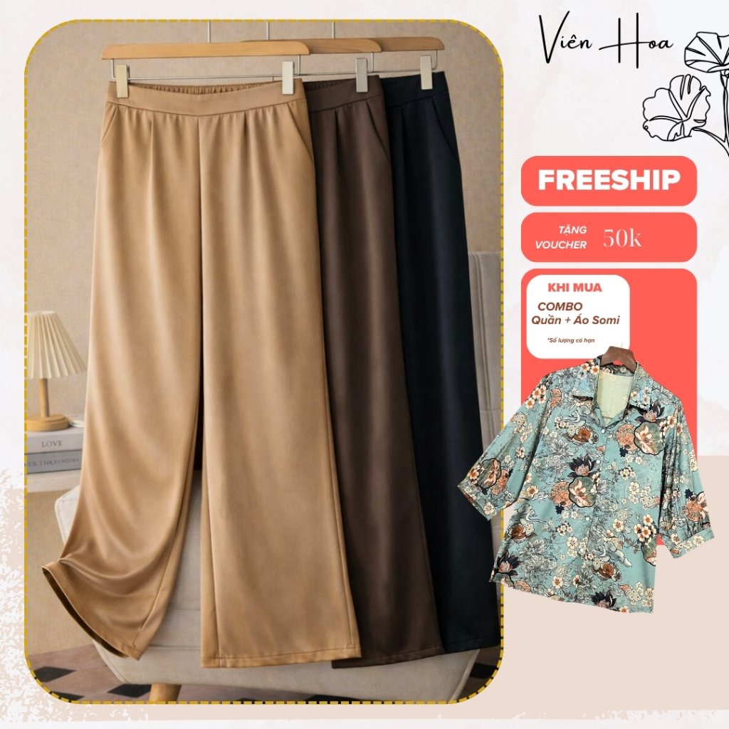 Vien Hoa - กางเกงกลาง - กางเกงสําหรับคุณแม่ผ้าหนาเย็นซูโจว - หรูหรา Polite