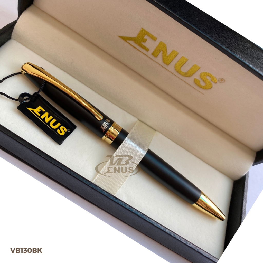 Enus VB130BK ปากกาลายเซ็นพรีเมี่ยมพร้อมหมึกลูกลื่นสีน้ําเงิน ปลายปากกา 1.0 มม. ของขวัญที่มีความหมายพ