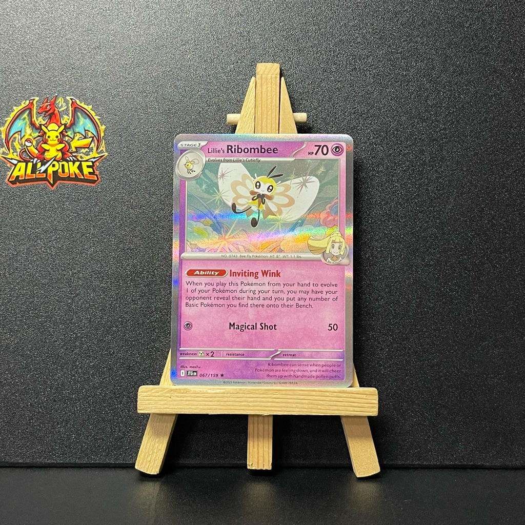 [ AllPoke ] Pokemon TCG,Lillies Ribombbee Cards - 067/159 - Holo Rare-M-NM