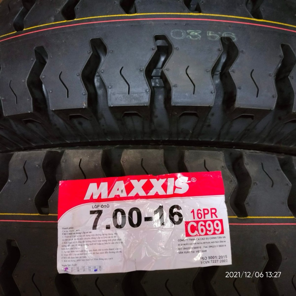 MAXXIS 700-16 16PR C699 ยางรถบรรทุกพร้อมหนามแนวนอน 100% วันที่ใหม่ 25 ( 7.00-16, 700/16 )