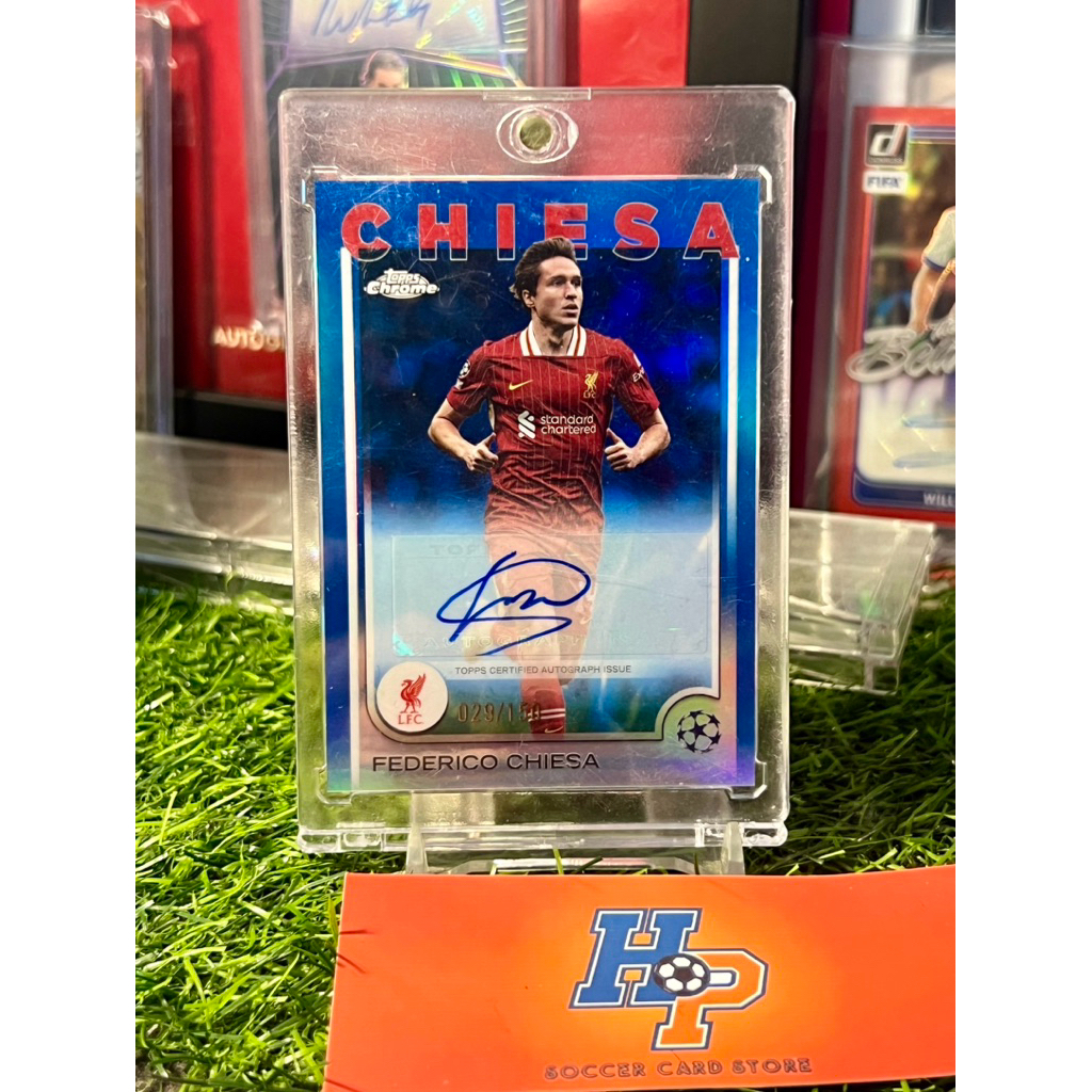 Federico Chiesa การ์ดฟุตบอลพร้อมลายเซ็น /150 Topps Chrome 2024/25