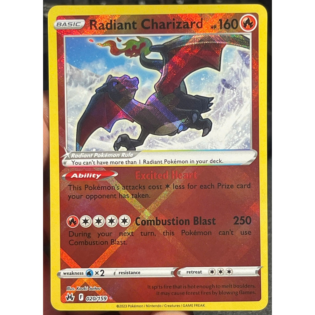 [KW2 Pokemon] [EN] การ์ด Radiant Charizard - 020/159 - Radiant Rare
