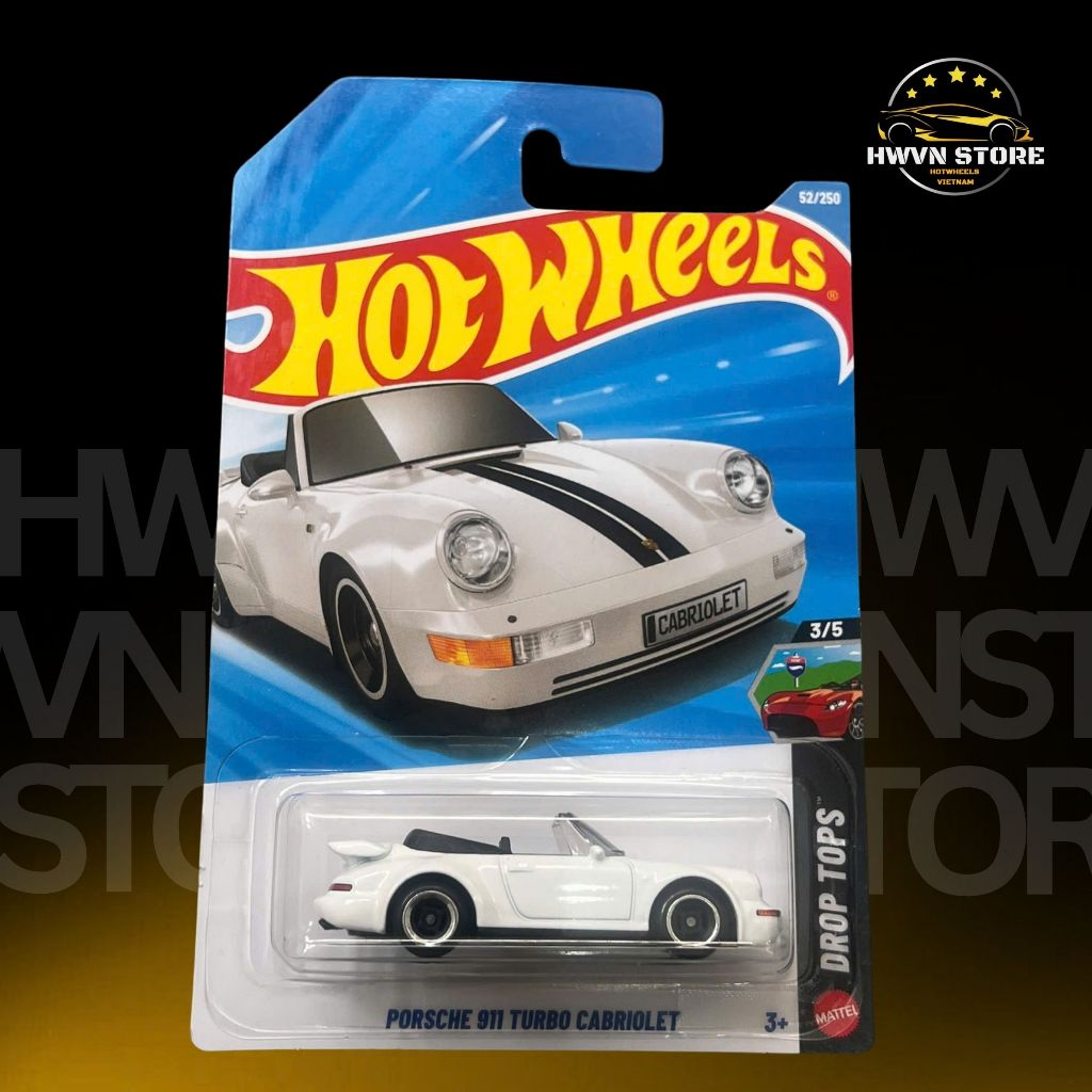 Miniverse - สีขาว Hotwheels Porsche 911 Turbo Cabriolet