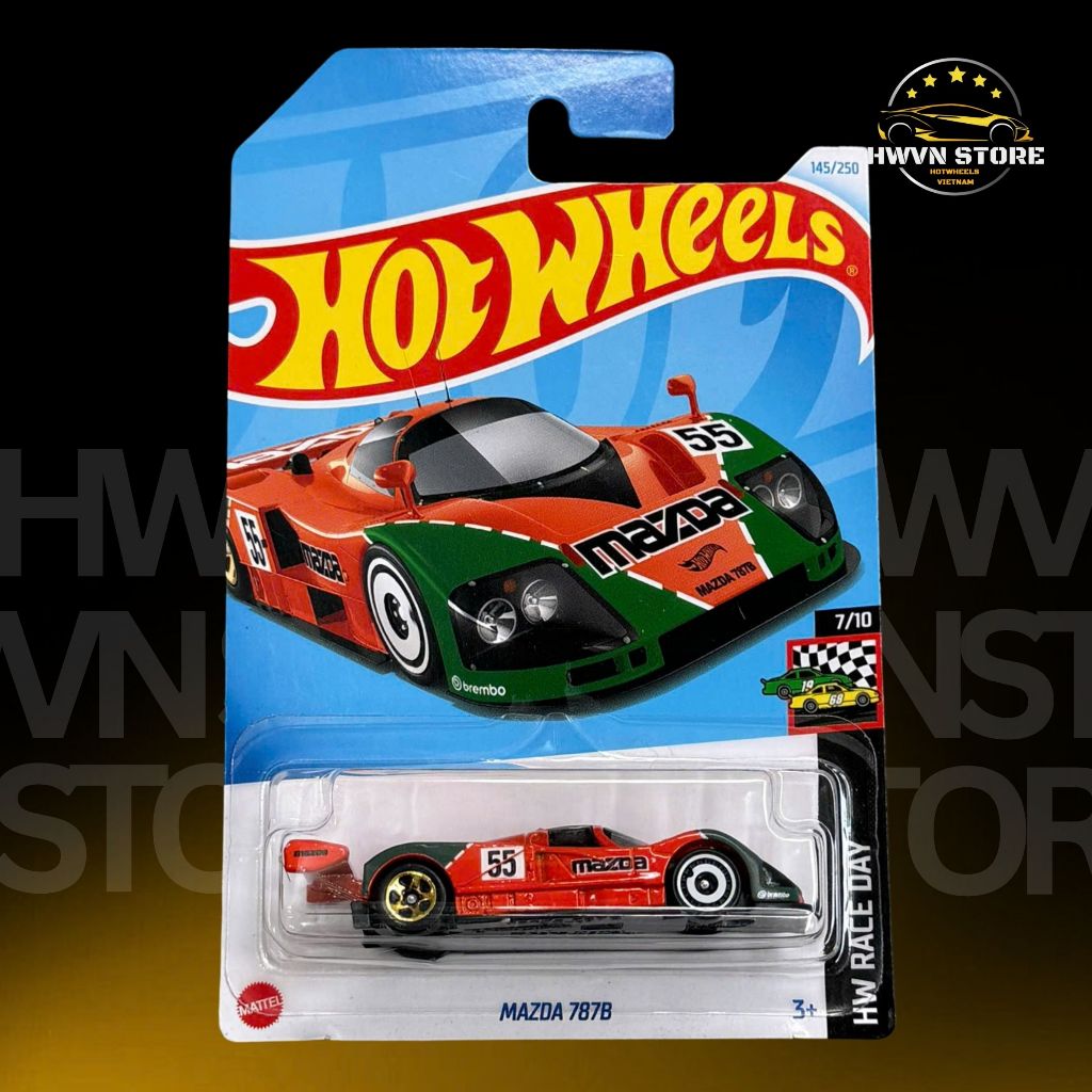 Hotwheels Mazda 787B รถโมเดลสีส้ม