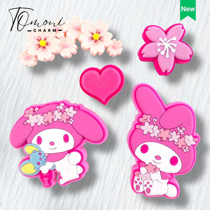 TOMONI Slipper Sticker, Cute My Melody DIY Cartoon Shoe Accessory Charm