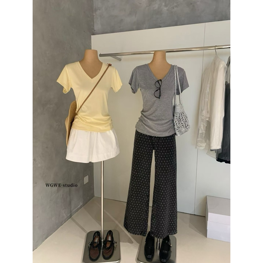 Ssu.Studio// WGWE 8774 เสื้อยืด HEARTNECKLACE