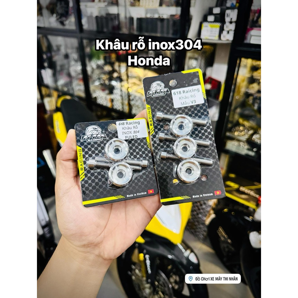 304 618racing เย็บหลุมสแตนเลสติดตั้งสําหรับ Wave / Fu 2 / Fu Neo / Fu Led!