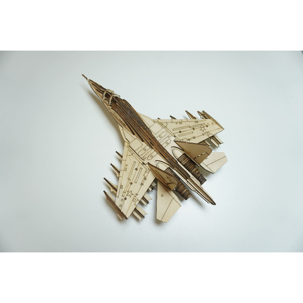 HDLaser 3D ประกอบ DIY เครื่องบินไม้รุ่น – ปริศนาไม้สําหรับตกแต่งโต๊ะ - HDF006(32x24x15 ซม.)