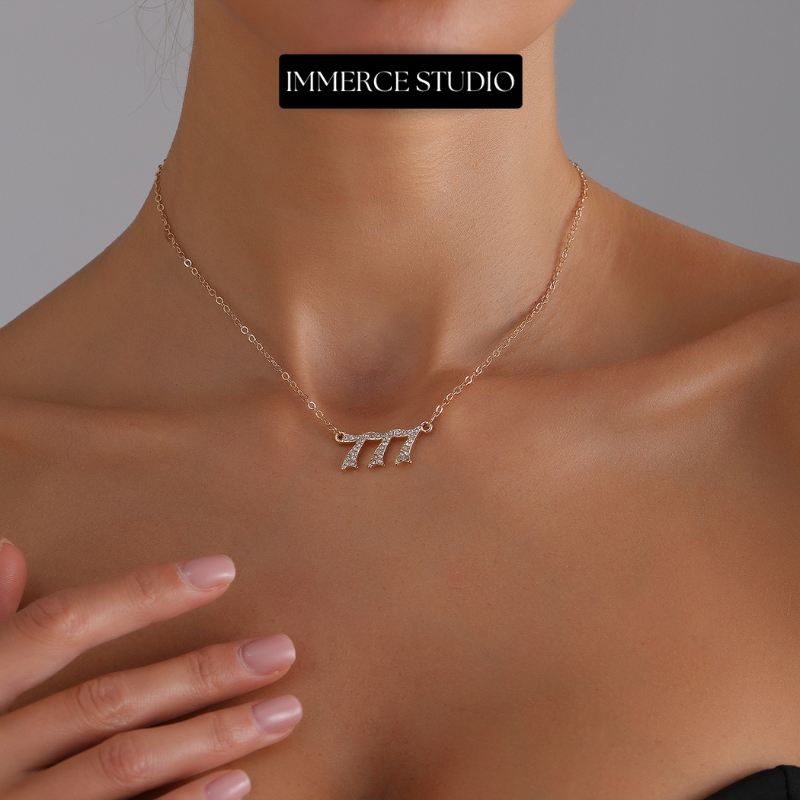 สร้อยคอชาร์ม เบอร์ 7สร้อยคอโลหะผสมคุณภาพสูงชุบทอง ง777