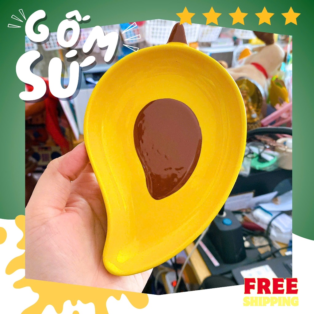 [ราคาถุงเท้า] จานเซรามิก MANGO-SHAPED ขนาด 215mm - CHEAP KITCHEN HOUSEHOLD APPLIANCES - THYS STORE