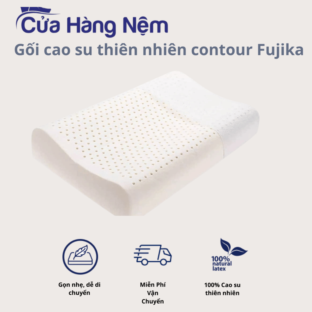 หมอนยางพาราหยัก Fujika Contour