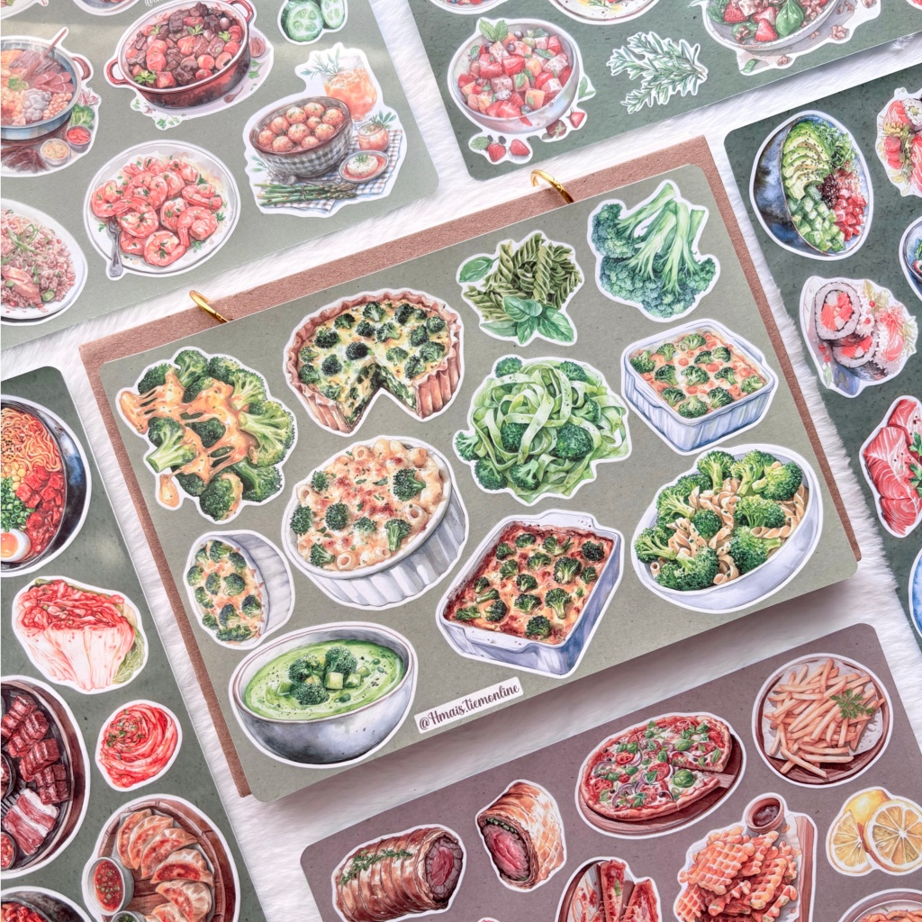 ชุดผักสลัดและกระดาษโน้ตธีม A5 6 แผ่น HM-NF03