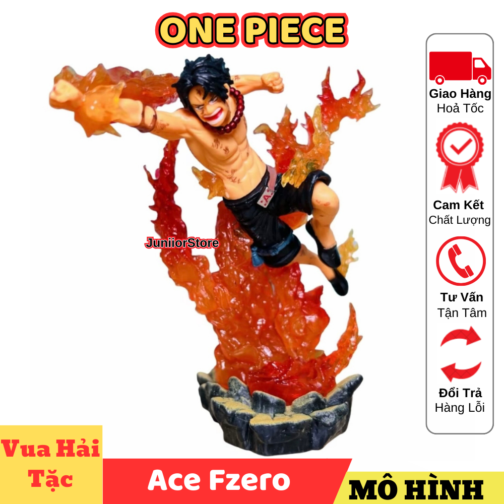 ฟิกเกอร์ One Piece Ace Fzero Edition 18cm – Portgas D. Ace Fire Effect – ฟิกเกอร์ตกแต่งอนิเมะ