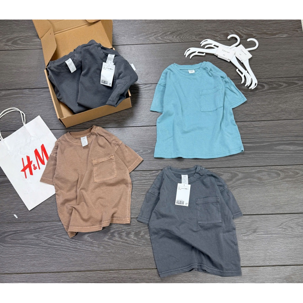 เสื้อยืด Au.th 1:1 H@M ผ้าคอตตอน 100% นุ่มเท่