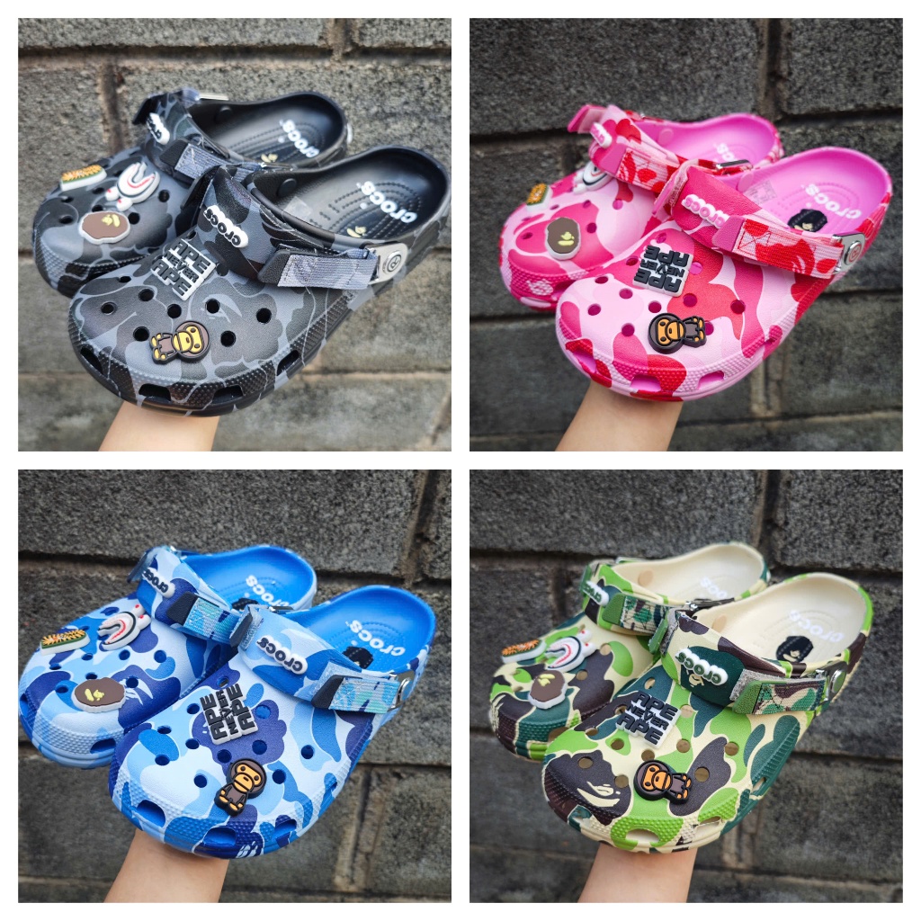 รองเท้าแตะ Bape รองเท้าแตะชายหาด BAPE แฟชั่นทําจาก EVA นุ่มและระบายอากาศได้ดี