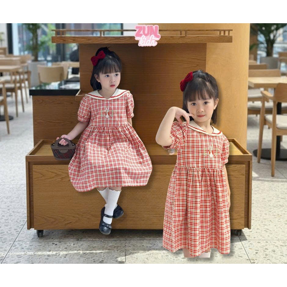 Peter Rabbit ชุดเดรสเด็กผู้หญิงคอปกกะลาสี AZD512 ผ้าคอตตอนยืดนุ่มเล็กน้อย – ZUN Kids ชุดเจ้าหญิงน่าร