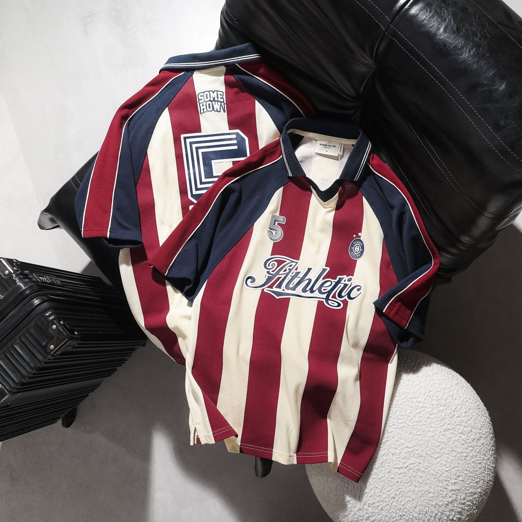 [New1] Oversize Red Athletic CVC Crocodile Polo Shirt สบาย นุ่ม ระบายอากาศได้ดี PL0221 SOME HOW STOR