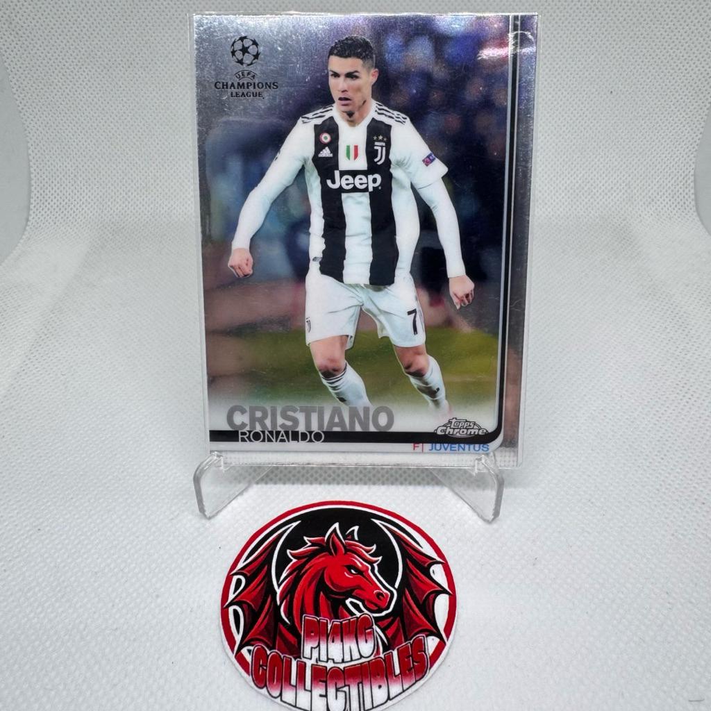 [HARD CARD] Cristiano Ronaldo Topps Chrome 2018/19 Football Card (ฟรีการ์ดสุ่ม + toploader + ปลอกแขน
